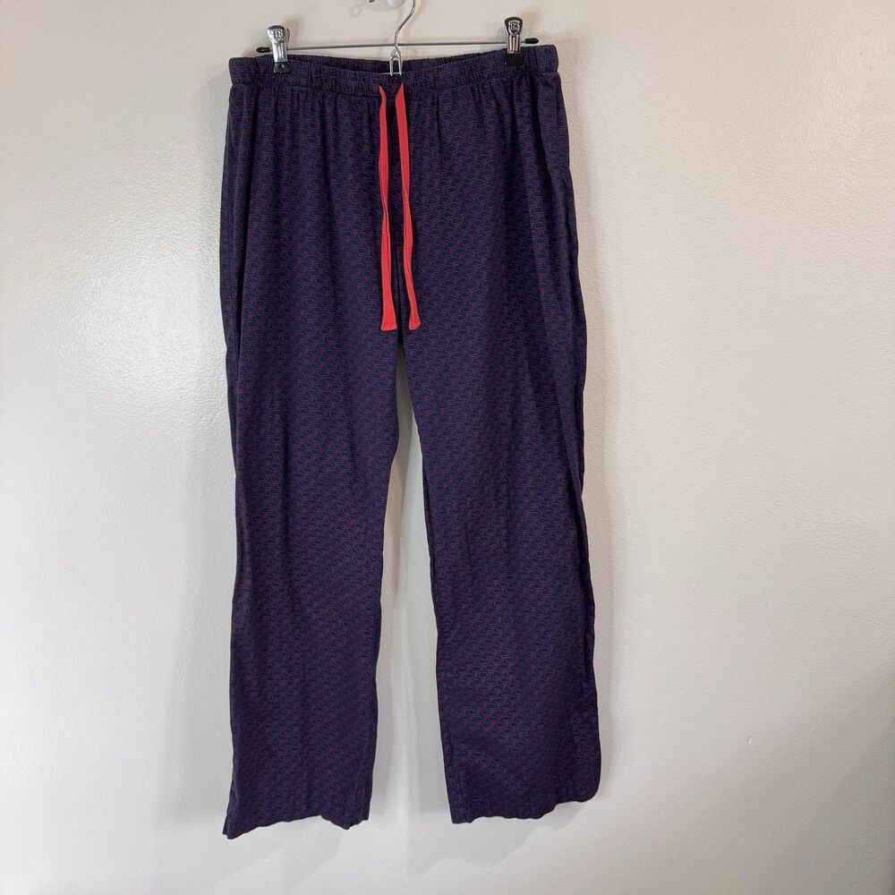 Vineyard Vines Pajama Pants Mens M Sleepwear 100% Cotton Red Blue Whale Preppy